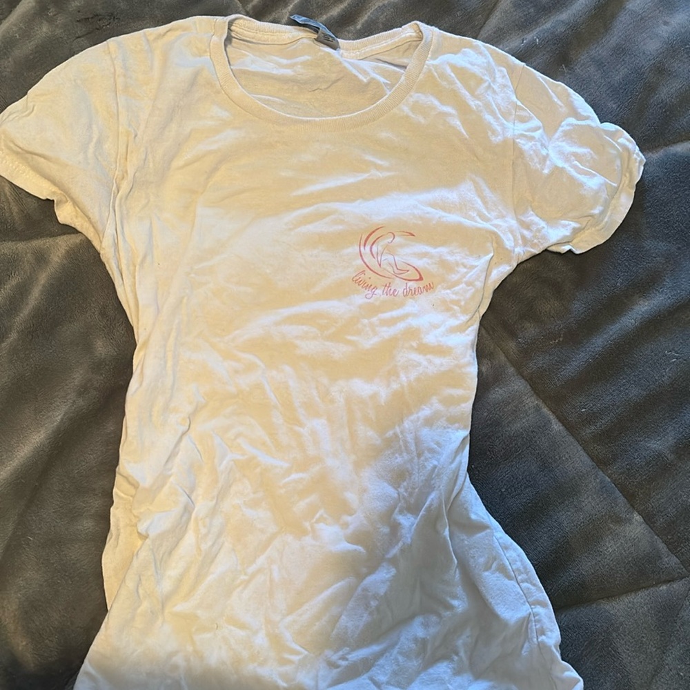 White higher vibes shirt.